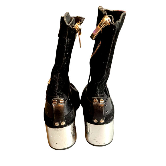 DANIBLACK  RAFAEL BOOT IN BLACK WITH MIRROR HEEL SZ 6.5 - Picture 6 of 9